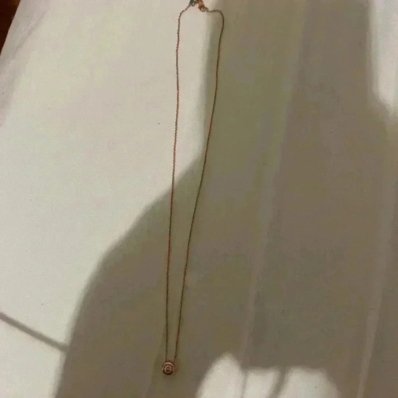 EFFY Rose Gold Necklace Bezel Round Center Diamond Pendant NWT NEVER USED - Picture 8 of 11